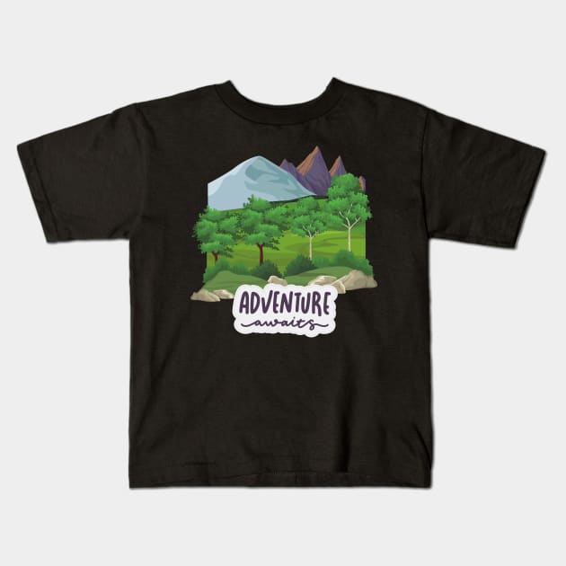 Let's travel Your Life is the best Adventure Explore the world travel lover summer spring Kids T-Shirt by BoogieCreates